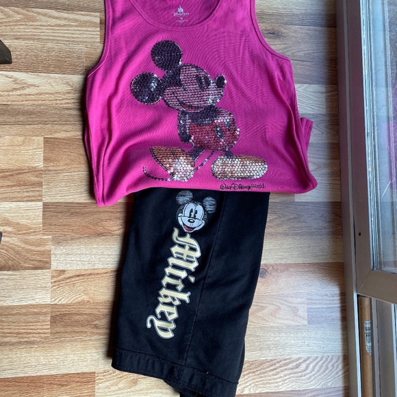 Disney Other - Women Plus Size 1X 2X Disney Mickey Mouse Tank Top and Shorts Workout Sleep